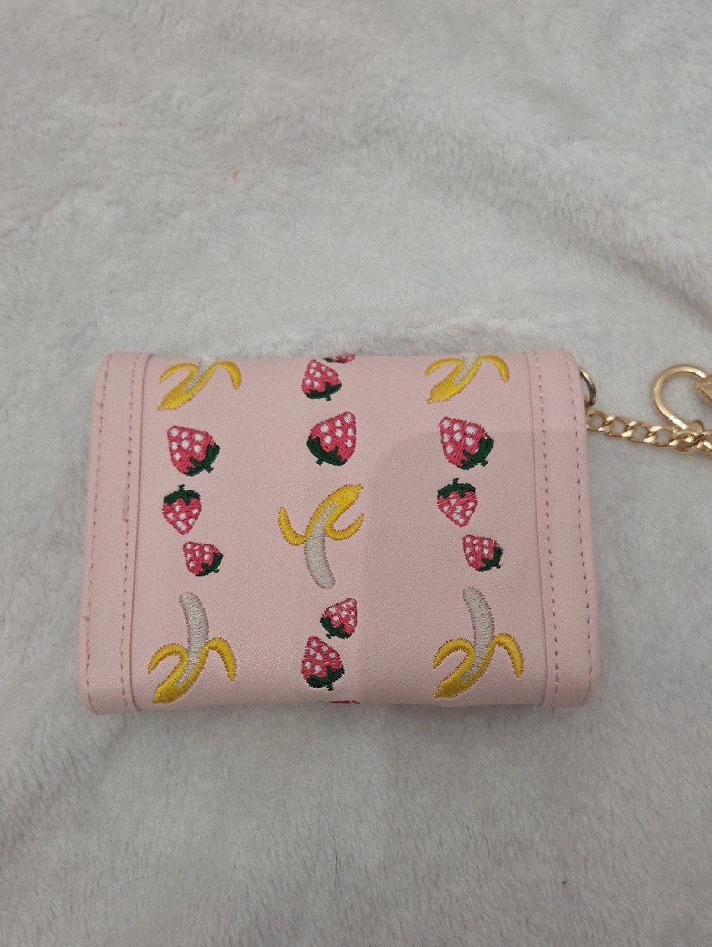 Betsey Johnson Embroidered banana and strawberry wallet - Picture 2 of 5